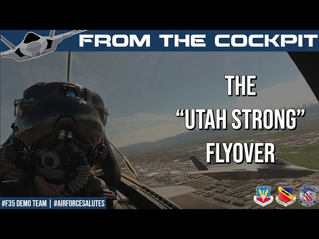 F-35 Demo Team & 388th Fighter Wing Salute Healthcare Workers in "Utah Strong" Flyover