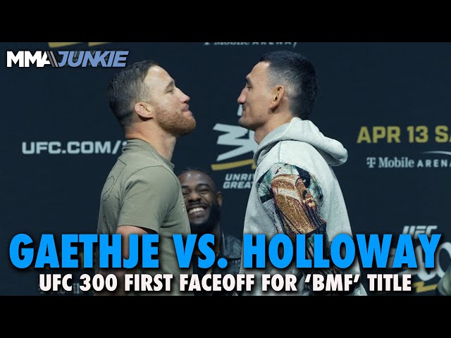 Justin Gaethje vs. Max Holloway First Faceoff for BMF Title Fight | UFC 300