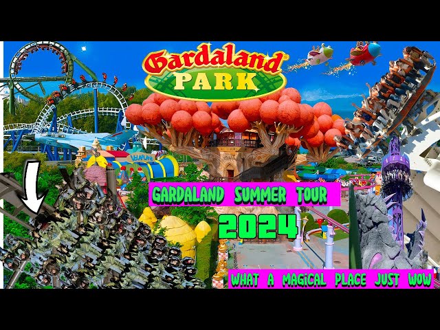 GARDALAND SUMMER 2024 TOUR: COMPLETE VIDEO 4K 60FpS ! ITALY PARK!