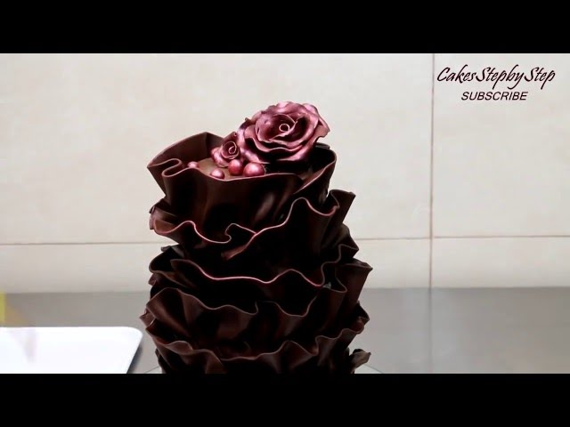 How To Make Modeling Chocolate Recipe   Chocolate Ruffle Cake