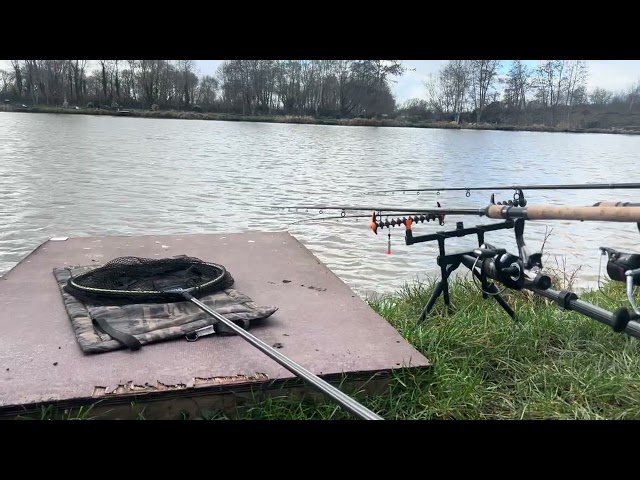 Carp Fishing Woodland Lakes 22 February 2025 - Skylark Lake Getting Windy On The Lake