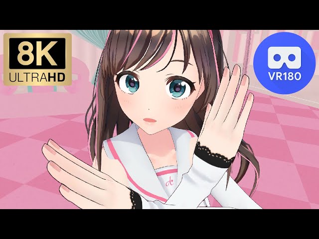 【8K VR180 MMD 3D】ダダダダ天使／キズナアイ【VTtuber 本人歌唱】