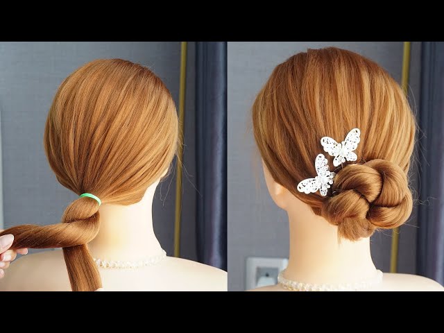 Quick 1 Minute Hairstyle - Easy Updo Hairstyle Tutorial For Wedding