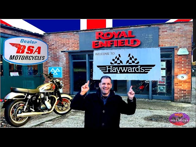 A Yank Visits Haywards Motorcycle in the UK 🇬🇧 - Royal Enfield & BSA ❤️