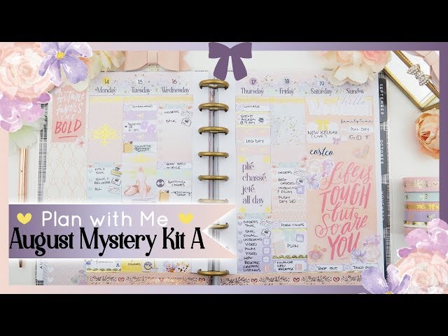 PLAN WITH ME ❤ AUGUST MYSTERY KIT A❤  AUG 2017 week 33  |  ThePinkRoomCo.🎀