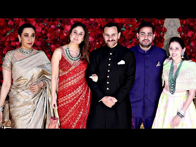 Kareena Kapoor, Saif Ali Khan, Karishma & Aakash Ambani With Wife Shloka Mehta At Aadar Jain Wedding