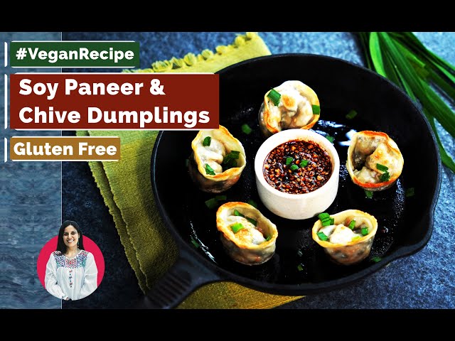 Soy Paneer & Chive Dumplings at home | Gluten Free | Vegan Recipe