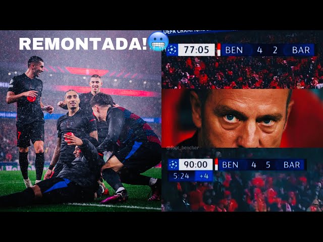 BARCELONA’S HISTORICAL COMEBACK🥶||BARCELONA VS BENFICA(5-4) UCL REVIEW🥶#ucl #barcelona