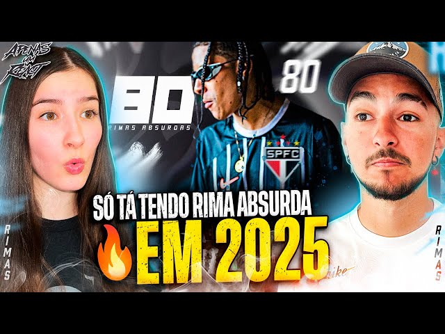 80 RIMAS ABSURDAS em 2025! ☠️| Rimas Compilation Hd | Apenas um react