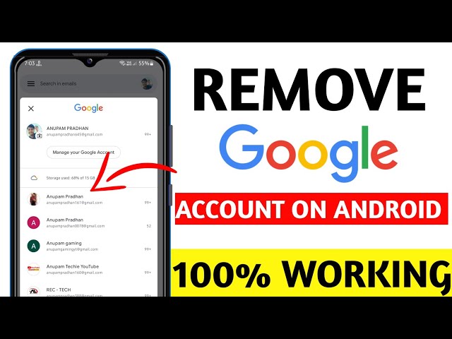 How to Remove Gmail Account from Android Phone | Mobile Se Email Id Kaise Delete Kare [NEW TRICK]