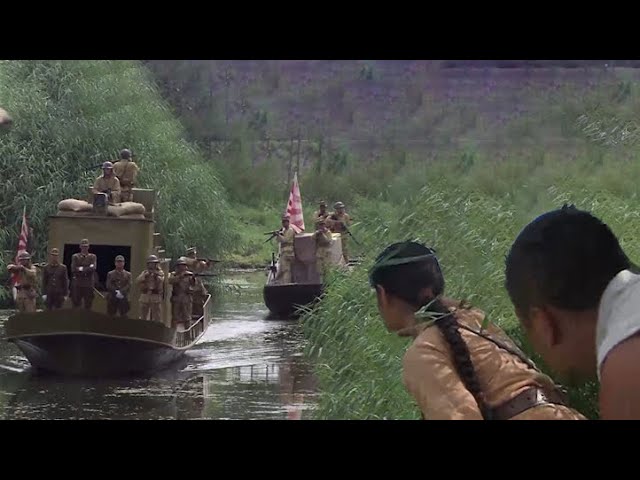 【Full Movie】Japs massacre in village, but a village girl, skilled in water warfare, eliminates Japs.