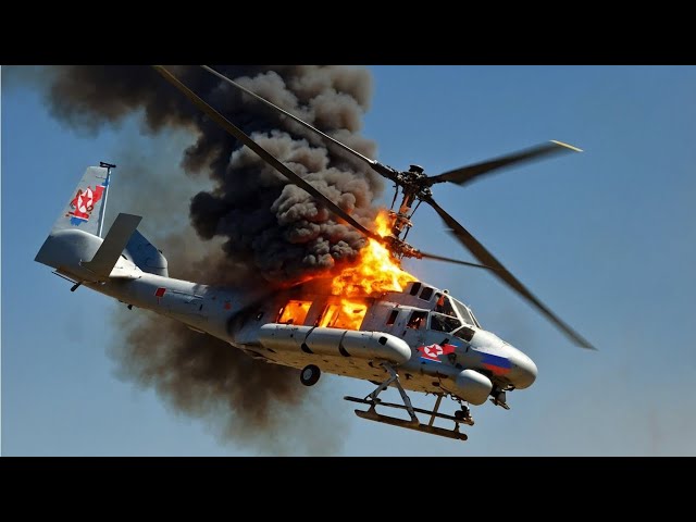 30 seconds ago! North Korean helicopter carrying 15 generals destroyed by Ukrainian F-16s