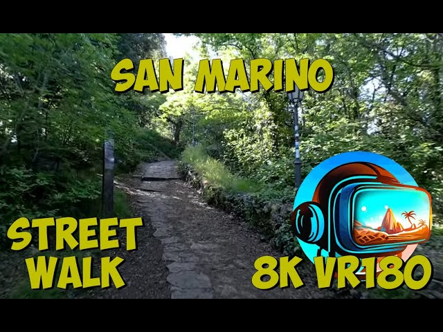 10 San Marino Walking from the second to the third tower on Mount Titano 8K 4K VR180 3D Travel