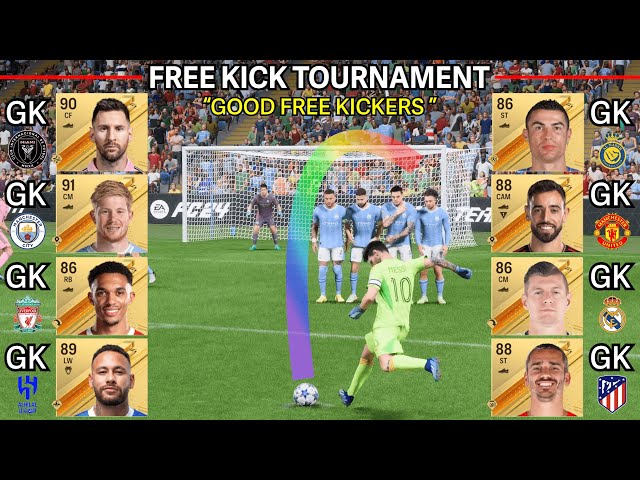 Good Free Kickers become goalkeepers! Free Kick Tournament! Messi, Ronald, Neymar, De Bruyne… FC 24