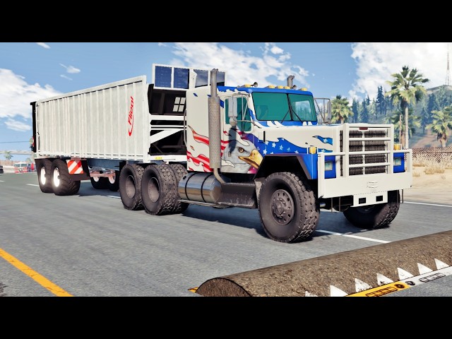 Trucks vs Speed Bumps SPECIAL #9 | BeamNG Drive - Long Video |🤜 Truck &Too