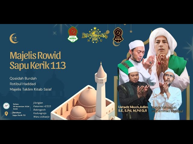 Live: Tashih Quran, Qasidah Burdah & Ratibul Haddad| Majelis ROWID Sapu Kerik 113 | 26 November 2024