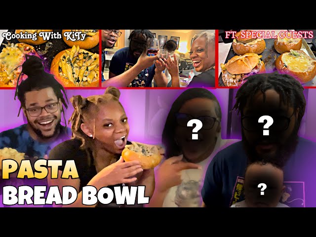 Pasta Bread Bowls with *Special Guests* 🍝 | Cooking with KiTy