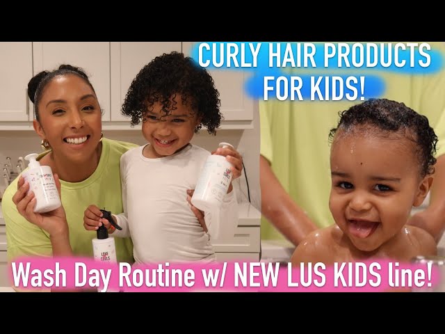 Curly Hair Products For KIDS! NEW LUS KIDS Collection! Wash Day Routine | BiancaReneeToday