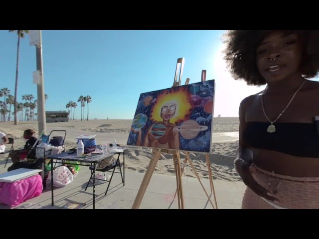 VR180 3D Venice Beach Artist Nzuri Kennedy God is a Black Woman