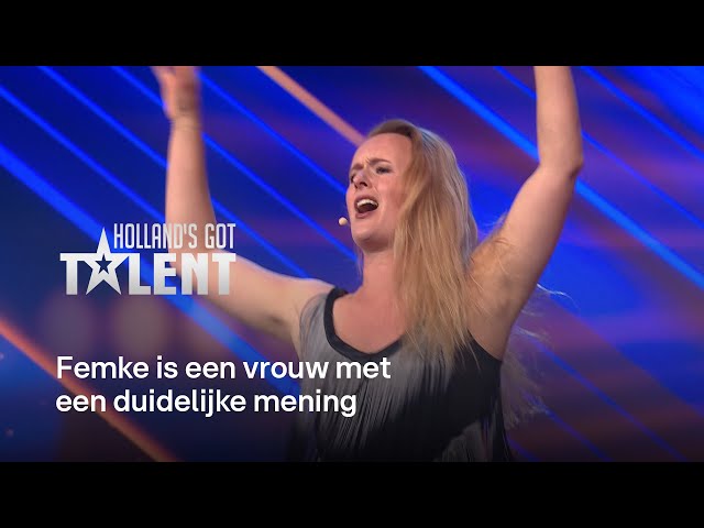 De theatrale Femke DOMINEERT het podium met eigen ‘Korte broeken dag’ | Holland's Got Talent