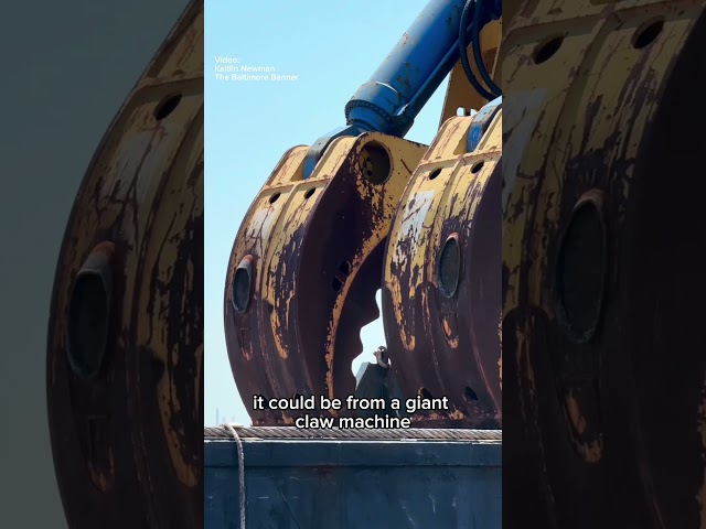 The claw that will clear Key Bridge debris #baltimore #keybridge #uscg