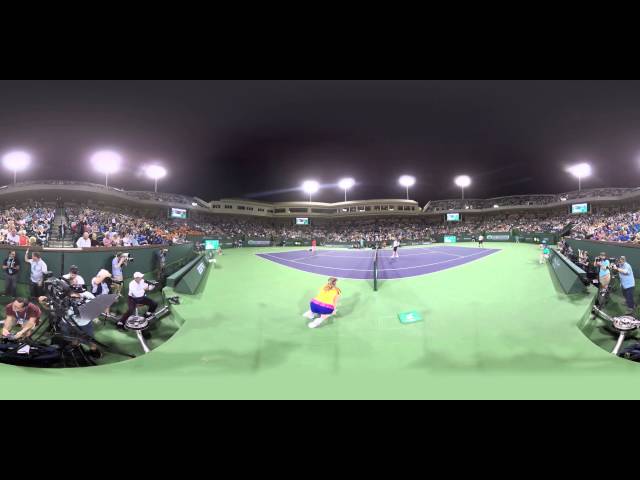 BNP Paribas Open: Incredible 24-Points Rally With McEnroe, Roddick, Sampras & Cash in 360/VR