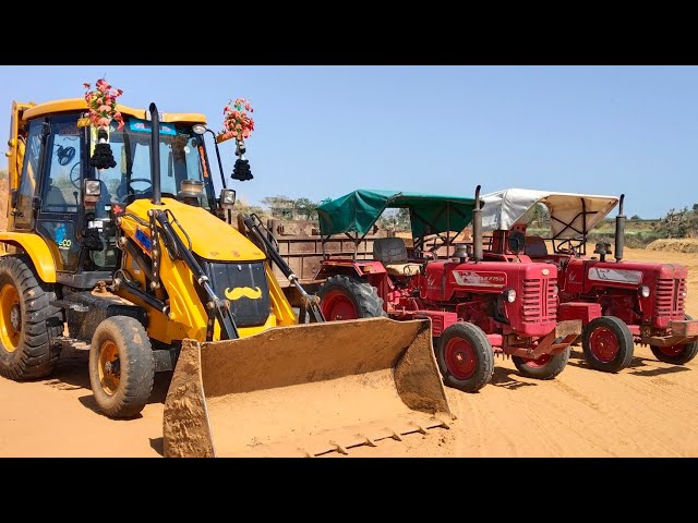 Mahindra Tractor Trolley Loding Mud Jcb Machine Backhoe Loader 3dx Jcb 3DX Working Jcb ki Video Jcp