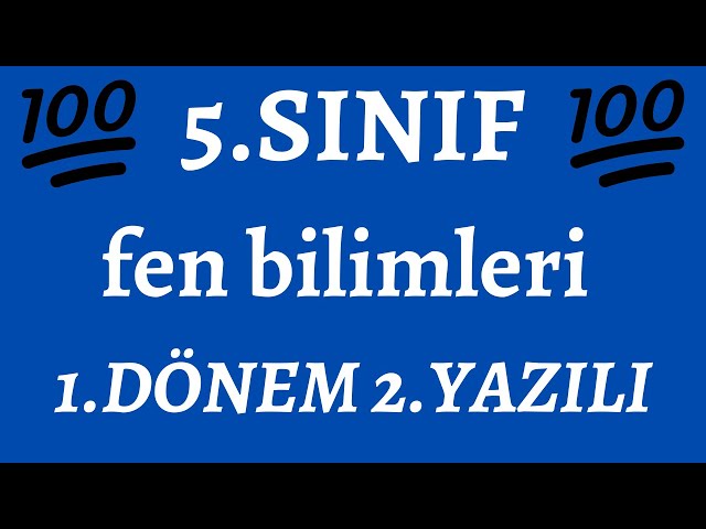 5.SINIF 1.DÖNEM 2.YAZILI-1