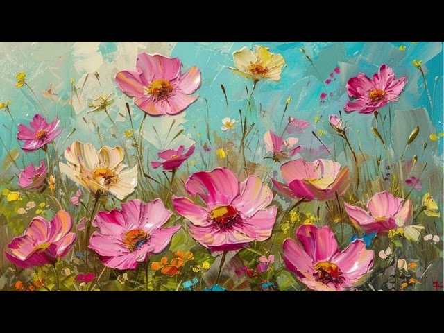 Vintage Floral Free Tv Art Wallpaper Screensaver Home Decor Samsung Oil Painting Digital Wildflower