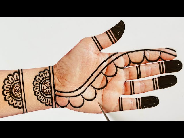 New Simple front hand Mehndi | Easy full hand Mehndi design | Mehendi ki design | Mehandi ka designs