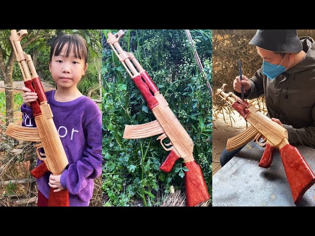 How To Make AK-47 Gun From Wood | 02 | #shorts