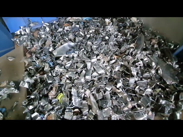 Double shaft stainless steel utensils shredder | SS shredding machine | Metal Recycling machine