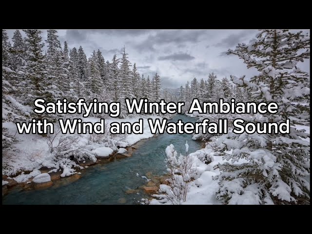 Howling Wind and Waterfall Sounds | Relaxing Winter Ambience | Asmr