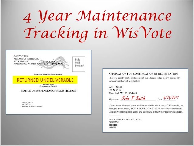 Four Year Maintenance   WisVote Features