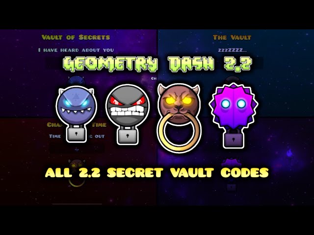 GEOMETRY DASH 2.207 - ALL 4 VAULT CODES (2024)