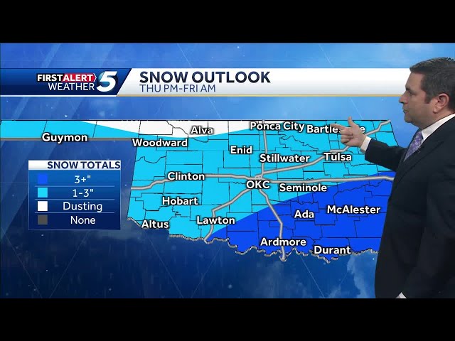 TIMELINE: Oklahoma could see accumulating snow later this week