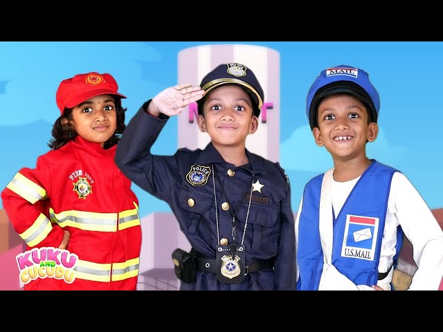 The Police Man | Kids songs & Nursery rhymes - Kuku and Cucudu | Jobs song