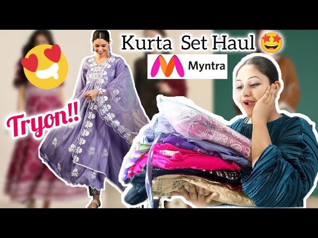 Myntra Kurta Set Haul 🤩 | Wedding Guest Outfit Ideas | Affordable Ethnic Wear | Nightingale Nisha