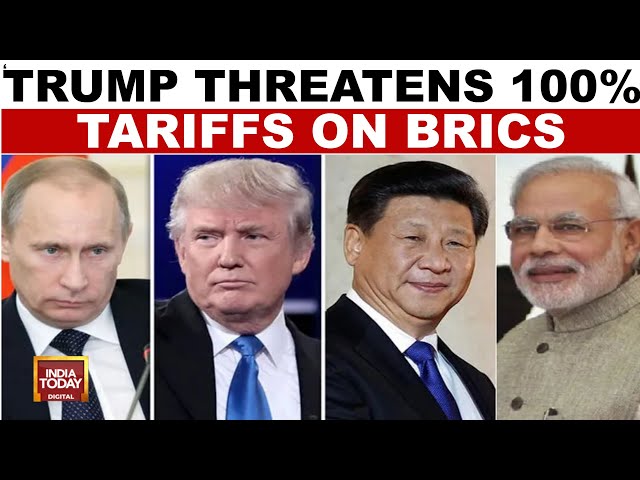 Donald Trump's Big Warning To BRICS: 100% Tarrif On BRICS If Dollar Replaced | India Today