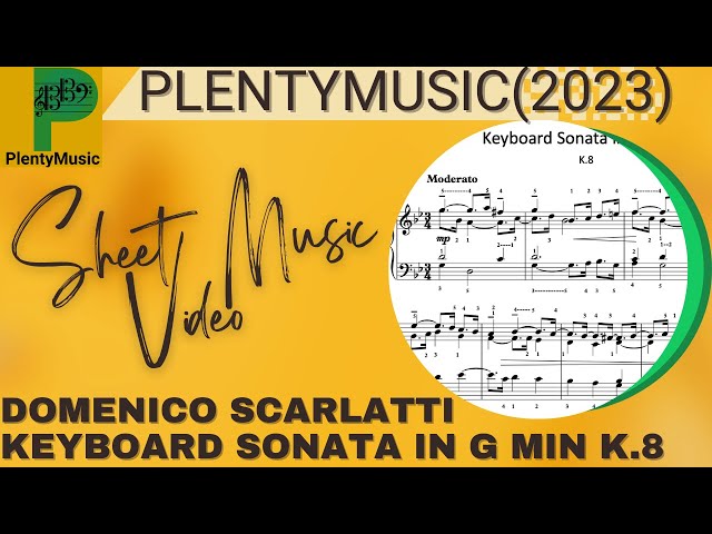 Scarlatti D. |  Keyboard Sonata in G minor K.8 | sheet music video