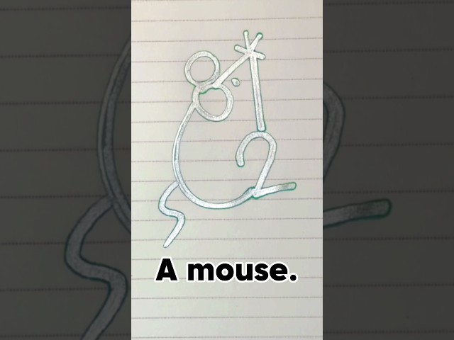 Easy drawing 8 to a mouse step by step kids art ideas #kids #easydrawing #stepbystep #ideas