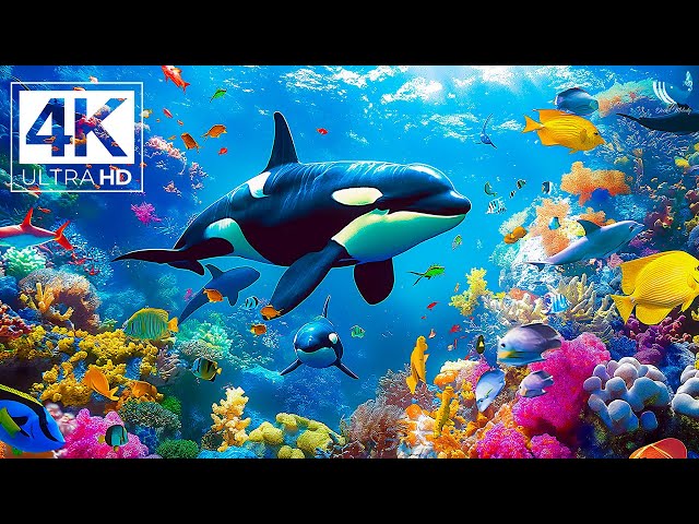 The Ocean 4K - The Beauty and Wonder of Marine Life - Sea Animals & Relaxing Music For Relaxation