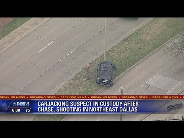 Police chase: Carjacking suspect taken into custody, hospitalized after chase in Dallas