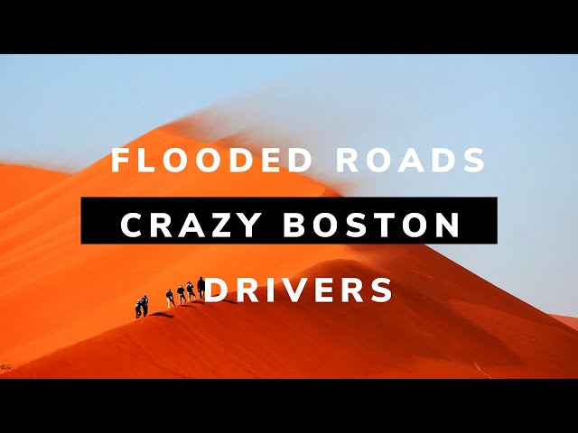 Flooded Roads. Crazy Boston Drivers.  The pictures tell the story