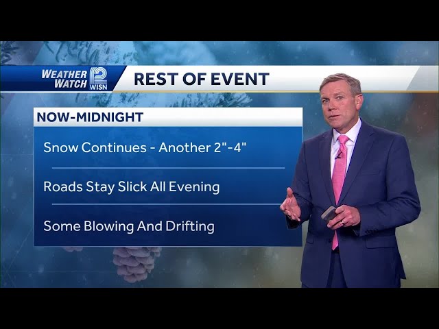 2/12 Evening forecast: Snow now, snow on Valentine's Day