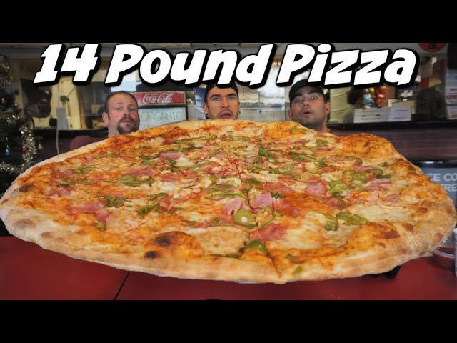 GIANT 14LB PIZZA CHALLENGE with Nathan Figueroa & Dan Kennedy | Miami Florida | Man Vs Food