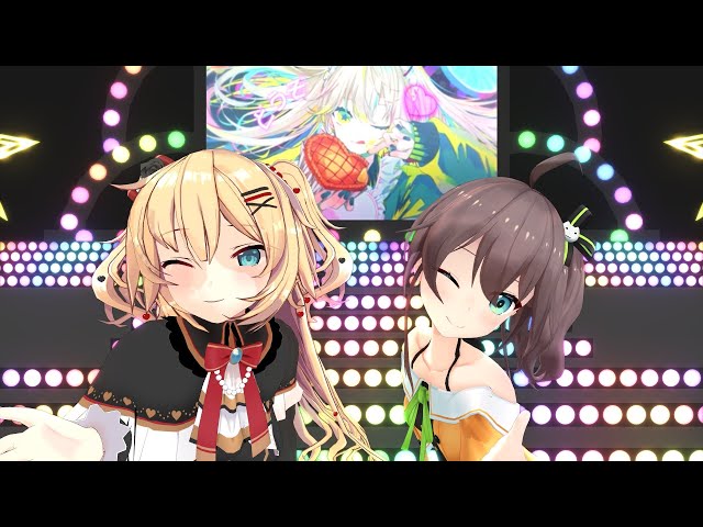 【VR180】夏色まつり×赤井はあと「愛包ダンスホール」Full【MMDホロライブ】