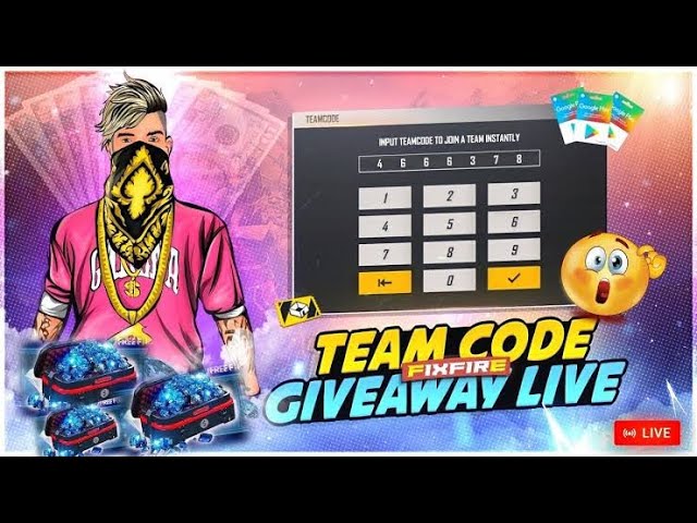 FREE FIRE LIVE CUSTOM ROOM GIVEAWAY| FF LIVE TEAM CODE GIVEAWAY | FF LIVE GIVEAWAY DJ ALOK |FF LIVE