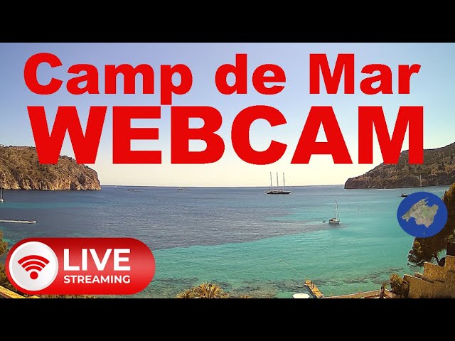 LIVE WEBCAM Camp de Mar / Playa Roca 4K UHD 24/7 fom Mallorca  #mallorca #baleares #campdemar