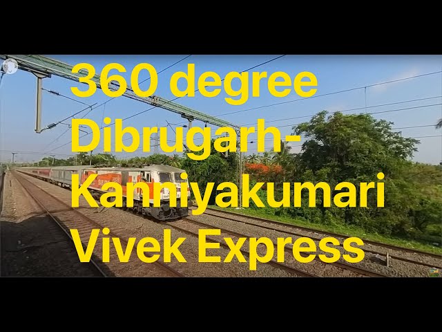 [360Videos] Dibrugarh-Kanniyakumari Vivek Express #22504 passing Parli Station (PLL) near Palakkad